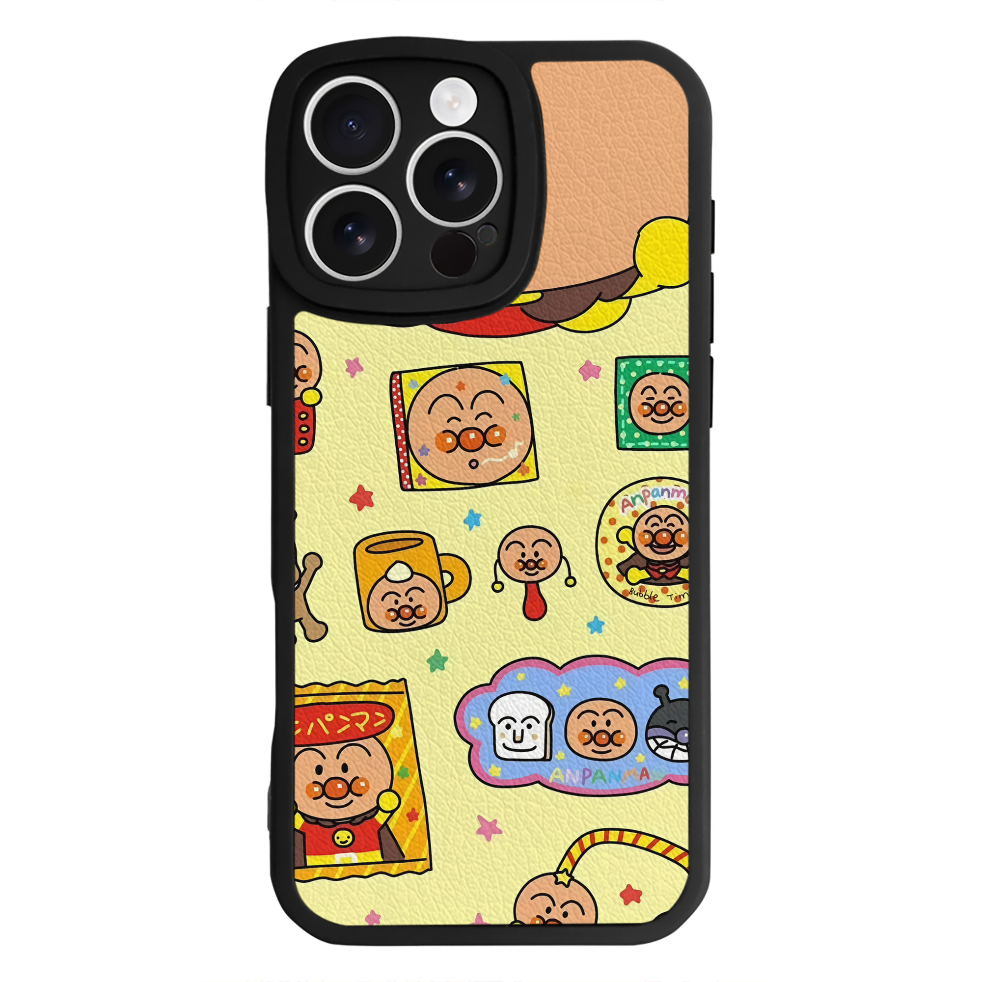 （画像用） アンパンマン Anpanman 【iPhone 16シリーズ対応】シリコンスマホケース（レザー調） 材質：シリコン